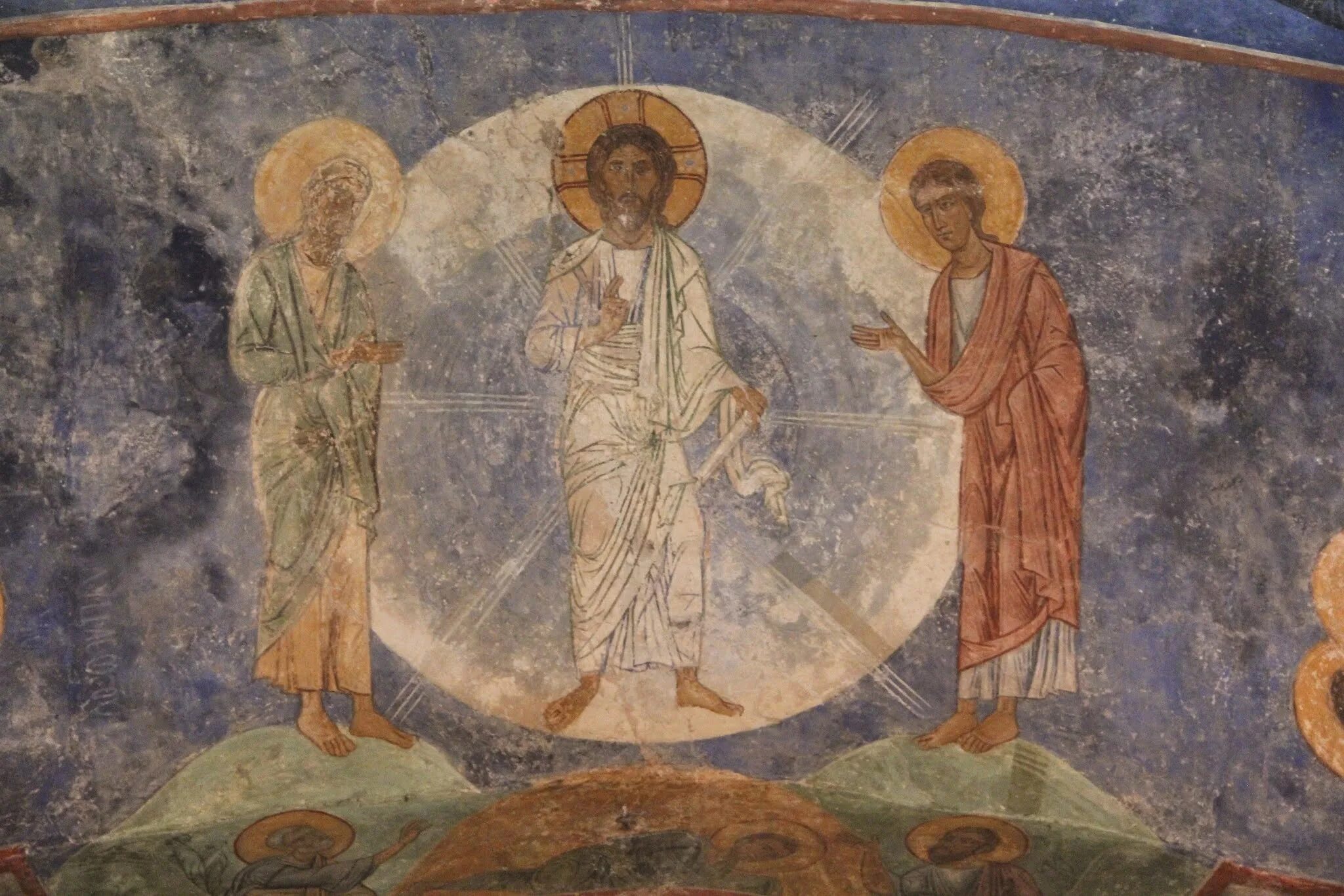 Фрески спасо преображенской церкви. Фрески мирожского монастыря в пскове. фрески собора мирожского монастыря. спасо-преображенский собор мирожского монастыря живопись. фреска «вознесение господня»мирожский монастырь.