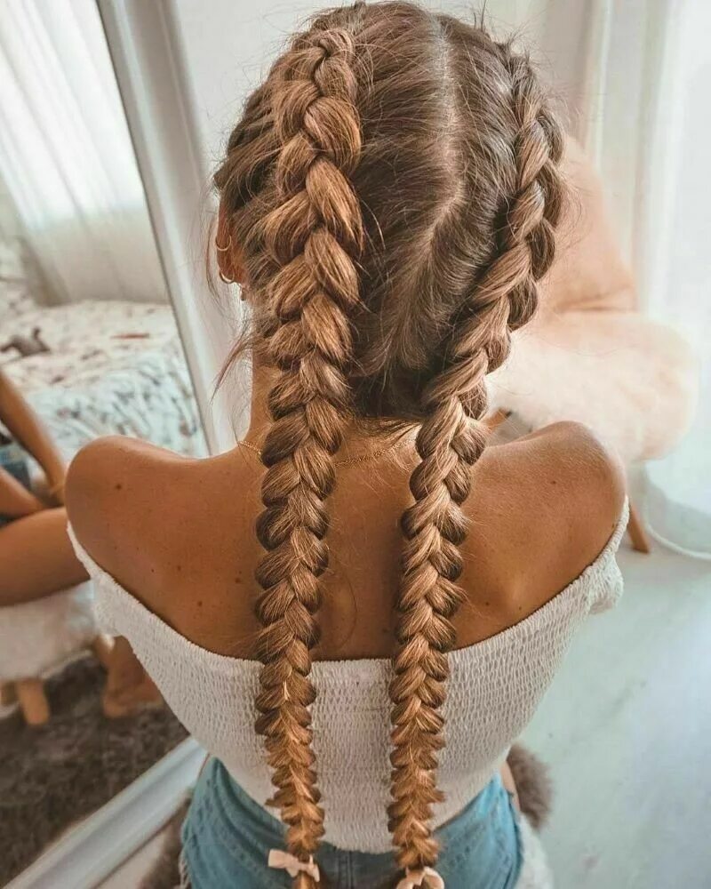 Very neat, double fishtail!!! Long hair styles, Hair styles, Cool hairstyles