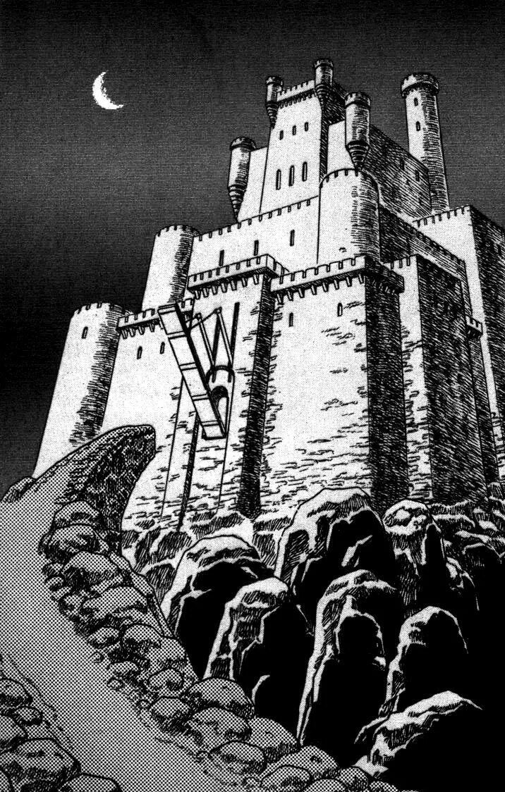 In the castle манга. Berserk замок Гриффита. Замок Мидланда Берсерк. Берсерк Манга Гриффит замок. Замок из берсерка 1997.