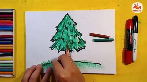 Елка фломастерами