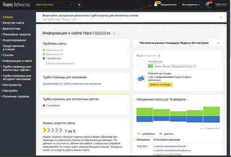 Сводка сайта