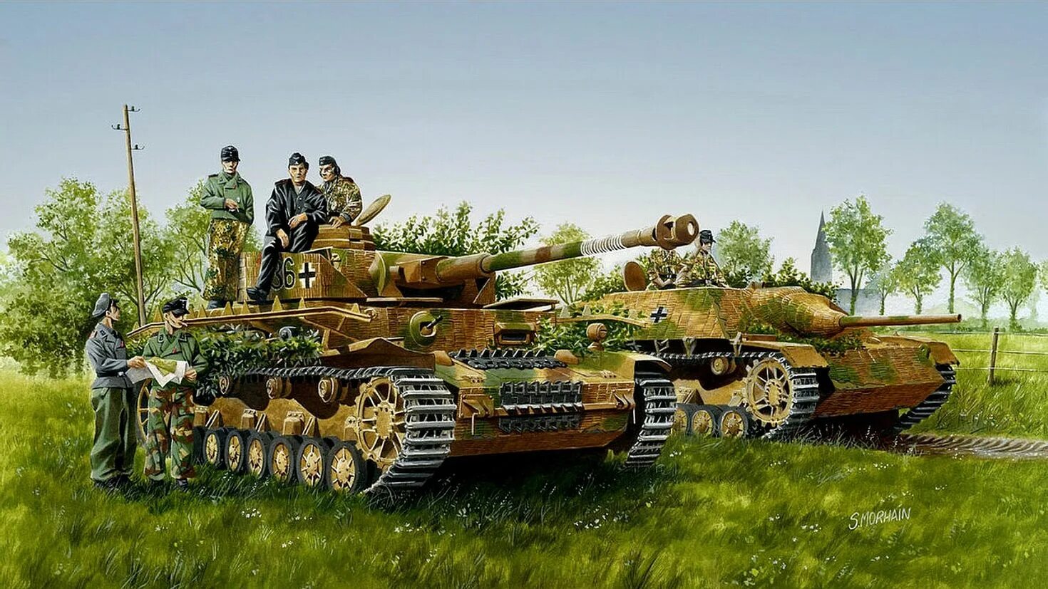 Танки вермахта тигр. Панзер 2 арт. Panzer 3 ww2. 00401 Trumpeter 1/35 12th Panzer Division (Normandy 1944). Игры немецких танков