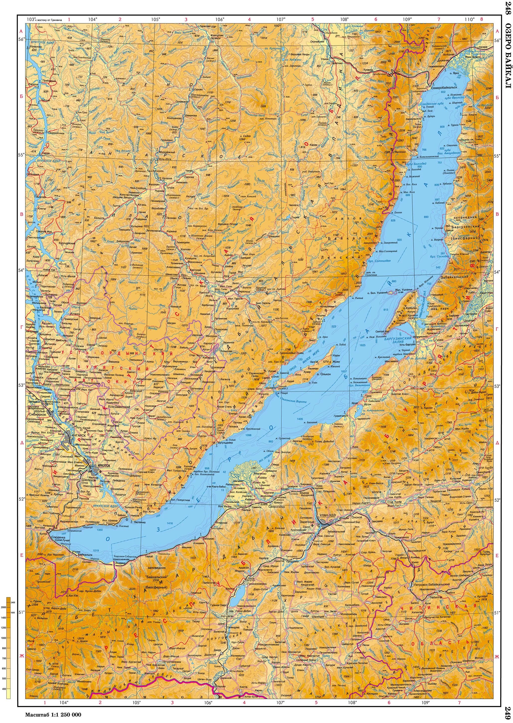 Озеро Байкал на карте. Озеро Байкал карта географическая. Физическая карта Байкала. Озеро Байкал на карте России.