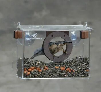 Кормушка для птиц на присосках на окно