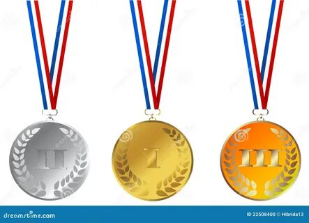 установленные медали чемпионов Иллюстрация вектора - иллюстрации насчитывающей у