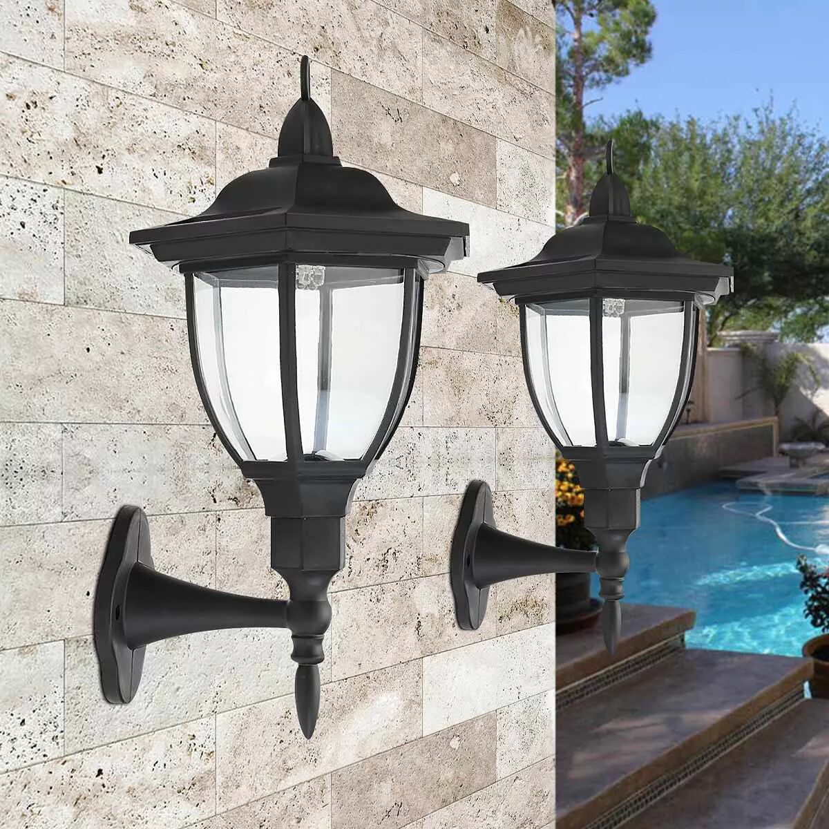 Светильник на заборный столб уличный. Уличные фонарики. Светильник solar powered led wall light. Уличное освещение на заборе. Уличные светильники на забор.