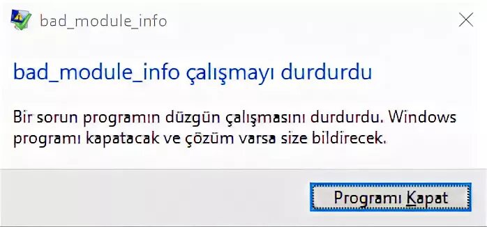 Bad module. Bad info.
