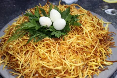 Рецепт салата гнездо глухаря с копченой курицей