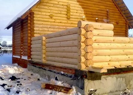 Пристройка к бревенчатому дому