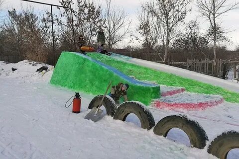 Ледяная горка в самаре