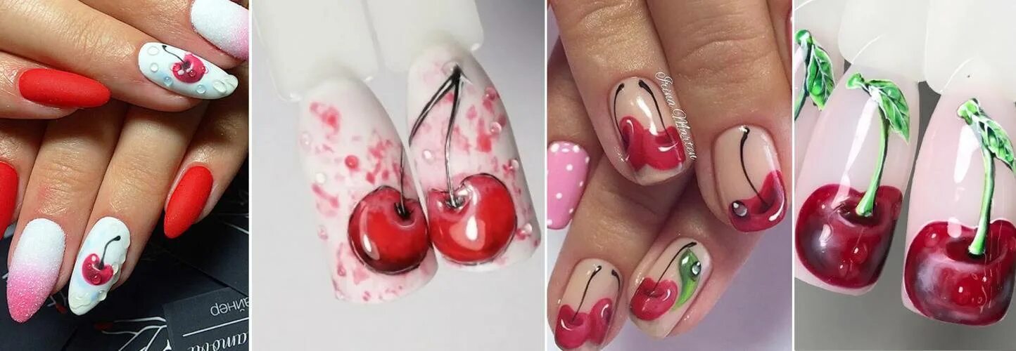 Маникюр с цветами вишни New Cherries Red Nail Gel Polish 7ml Soak Off UV Gel Nail Polish Varnish Manicur