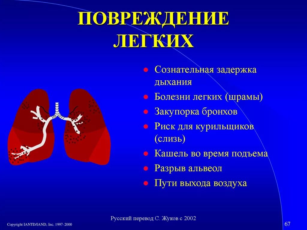 После разрыва легкого. Признаки повреждения легкого.