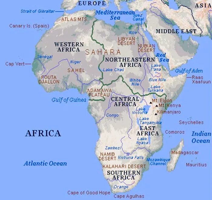 Как называется африканская река изображенная на карте. Крупнейшие реки Африки на карте. Самые крупные реки и озера Африки на карте. Река Замбези на карте Африки.