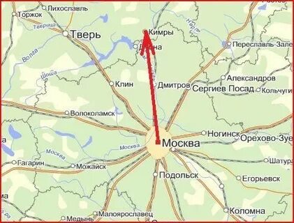 Кимры показать на карте