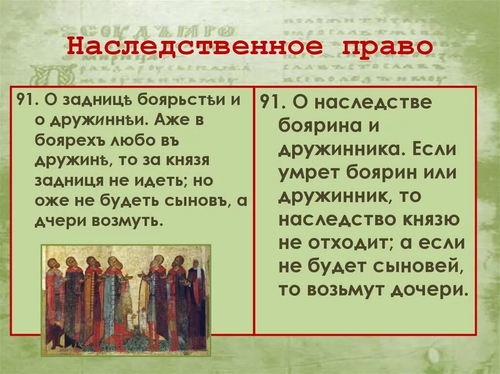 Наследование в древней Руси. Русская правда наследование. Наследство по русской правде. Наследственное право в древней Руси. Наследственное владение князя