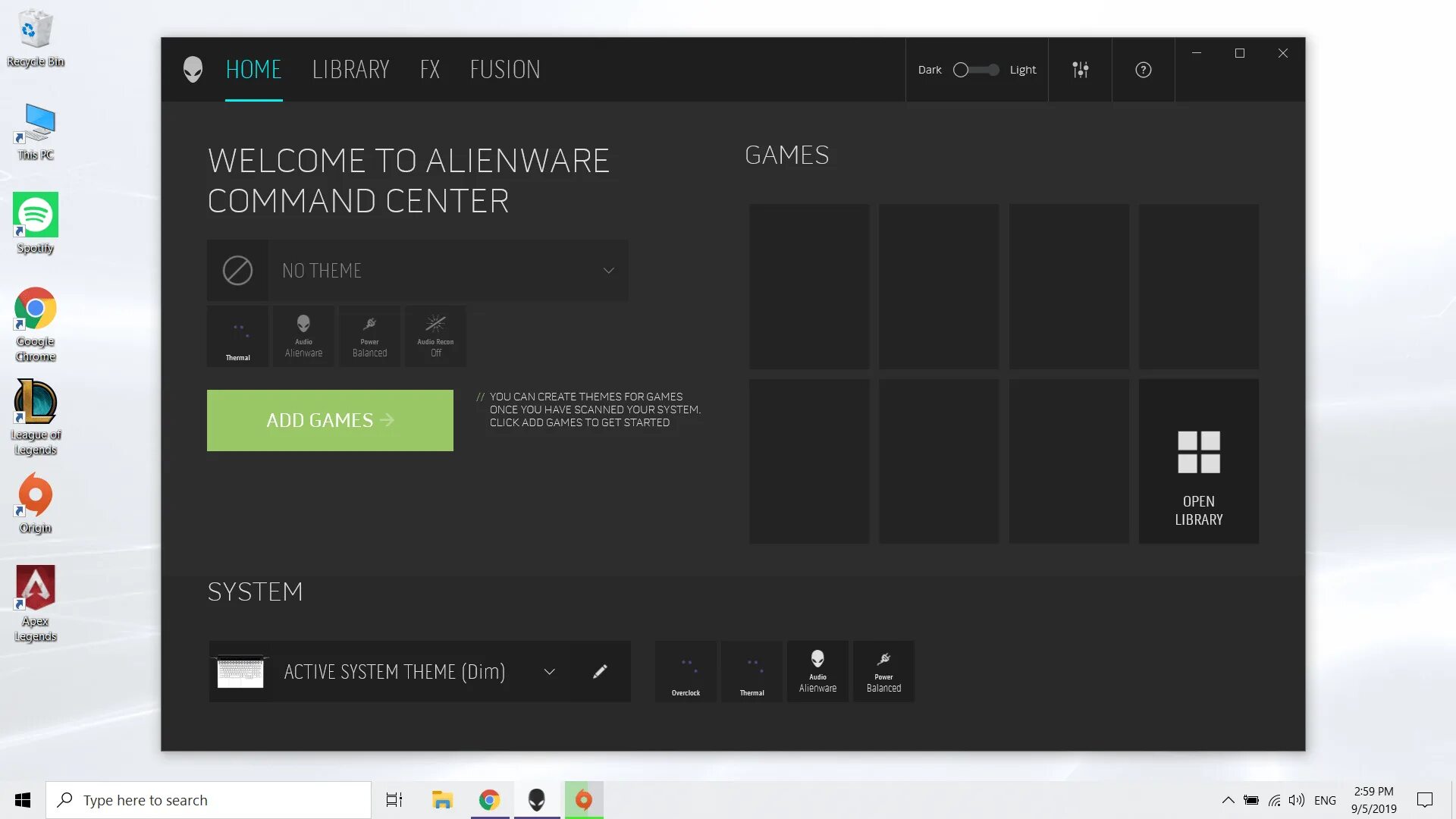 Alienware command center. Alienware command center