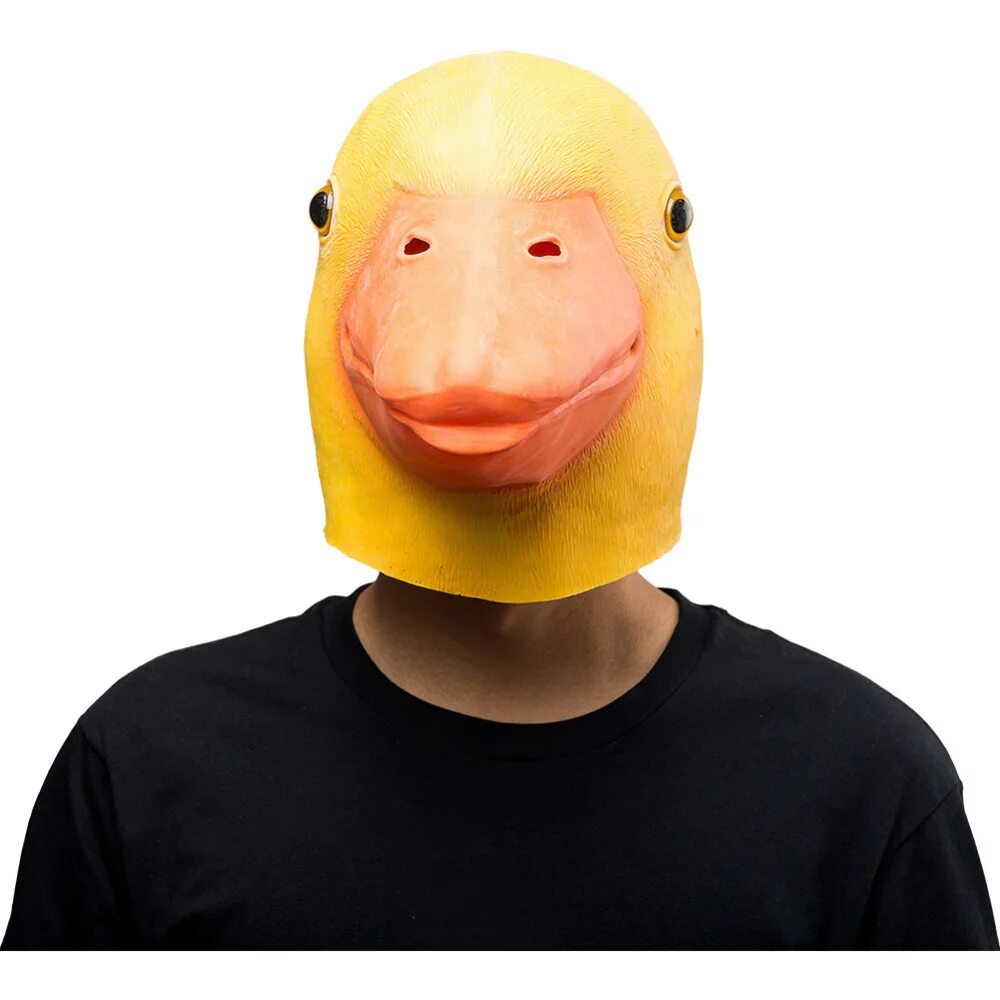 Утиная маска. Латексные маски животных. Пб614). Маска утенка. Маска гуся.