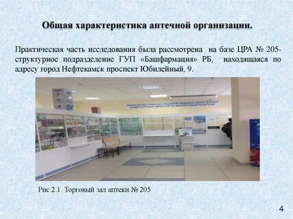 Характеристика аптечной организации