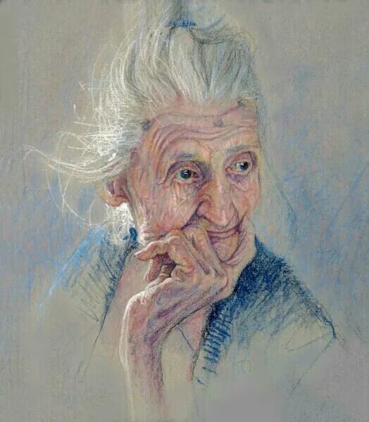 Создаем живописный портрет пожилого человека. Портрет пастелью. Лицо пастелью. Портреты выполненные пастелью. Портрет пожилой женщины.