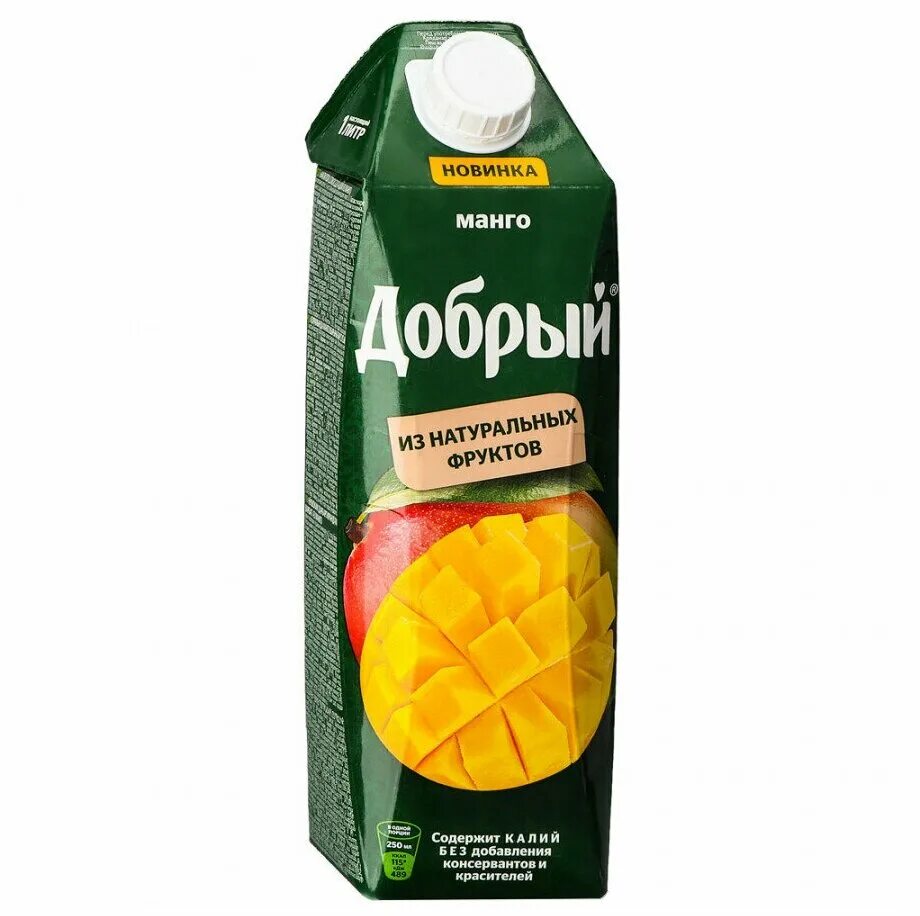 4 л. Манго л. Сис (1уп*6шт). Нектар «добрый» манго, 1 л. Сок мааза манго 1 л 600/800.