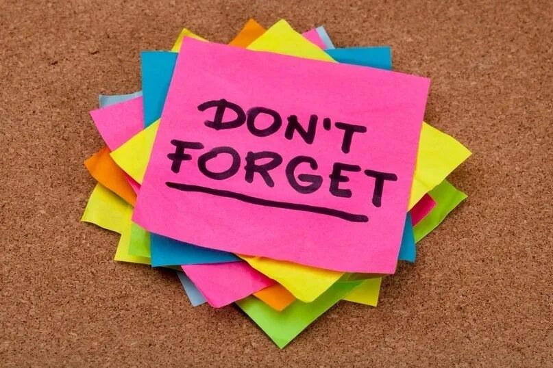 Remember don t forget that