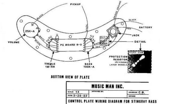 Music man stingray 4 схема распайки Musicman Bass Wiring Diagram Donna Kelly