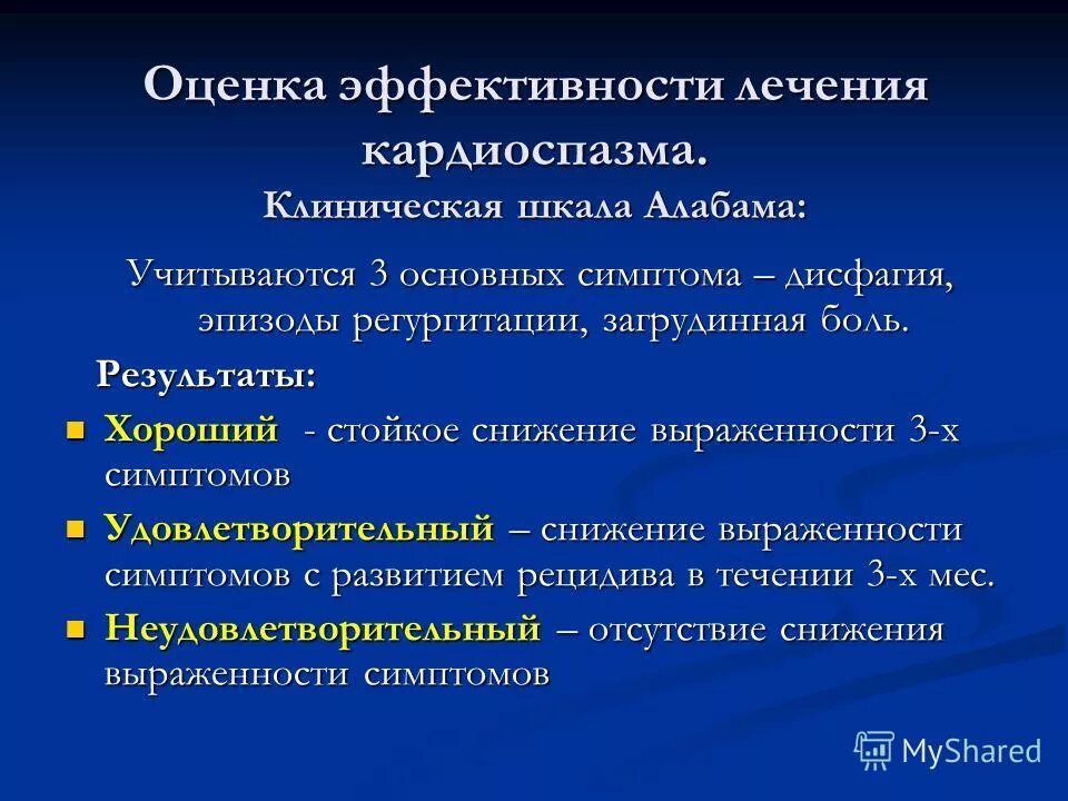 Дисфагия пищевода лечение. Кардиоспазм клинические проявления. Основные клинические формы дисфагии. Показания к хирургическому лечению кардиоспазма. Дисфагия оценка эффективности.