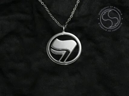 Antifascist Action Symbol Necklace 