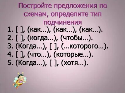Постройка предложения