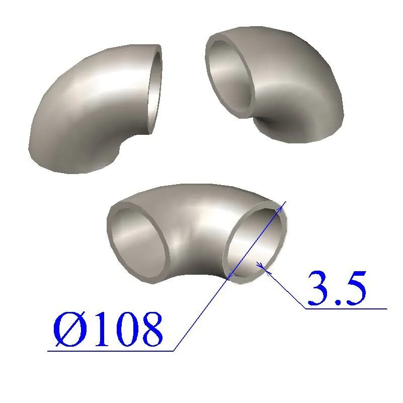 Отводы 108 мм. Отвод стальной 108 исп.2. Отвод 108х3,5. Отвод стальной 90 108х3. Отвод крутоизогнутый сталь 108.