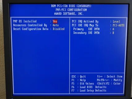 Bios colors