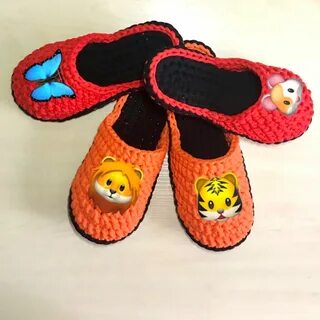 Тапочки детские из пряжи