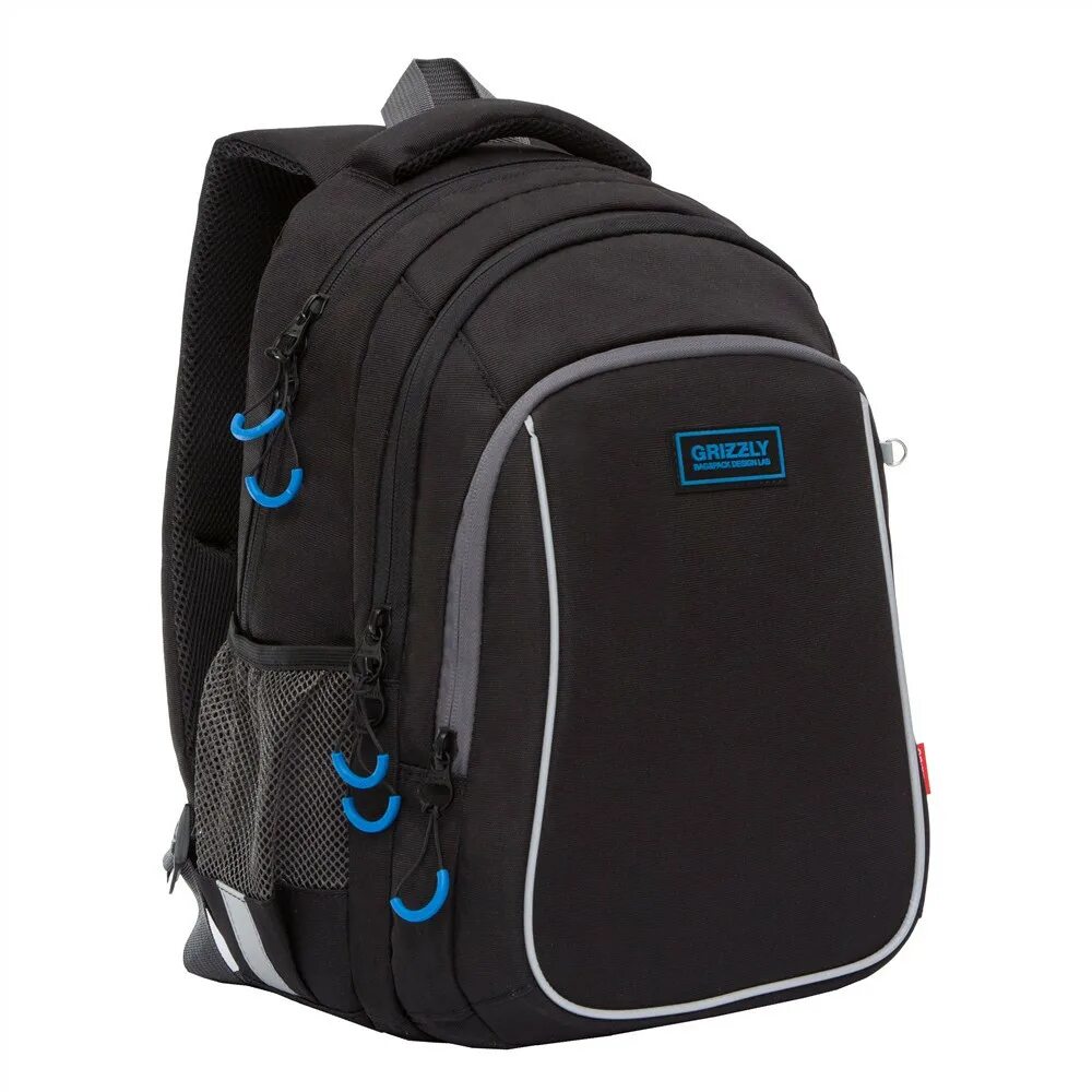 Рюкзак школьный Grizzly RB-052-1 чёрный/синий. Рюкзак Grizzly RB-052-1/2 черный/синий. Grizzly рюкзак (RB-152-1). Grizzly рюкзак RB. Рюкзак для 5 класса для мальчиков