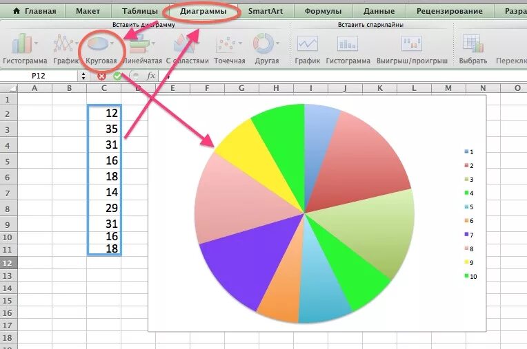 Как делать круговую диаграмму в экселе. Как сделать круговую диаграмму в эксель с процентами. Как сделать круговую диаграмму в excel с процентами. Как делать диаграмму в excel круговую с процентами.