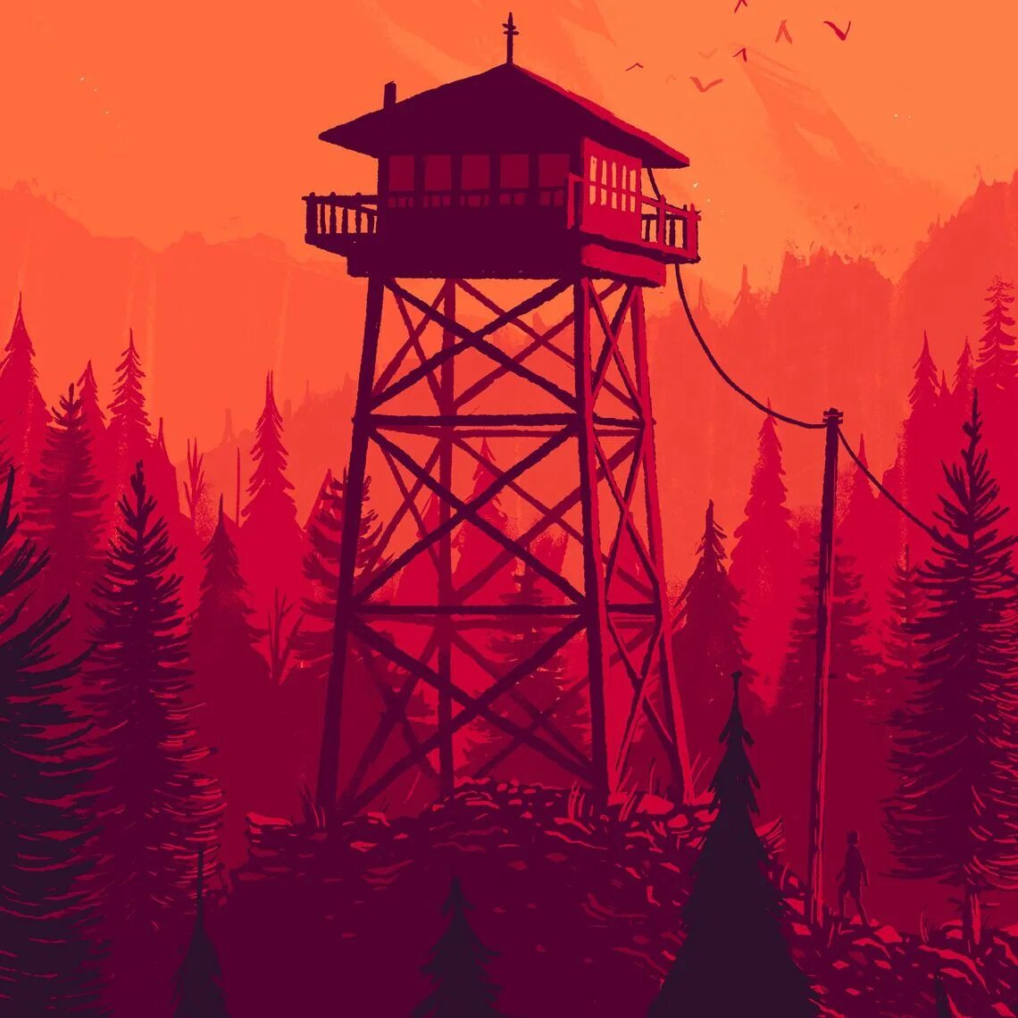 Хоррор игры вышка. Firewatch игра. Firewatch Art. Firewatch 2.