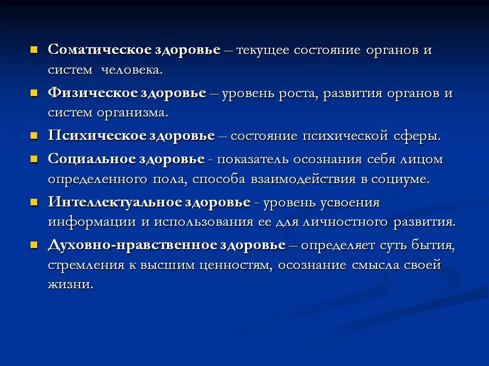 Текущее состояние органов и систем организма