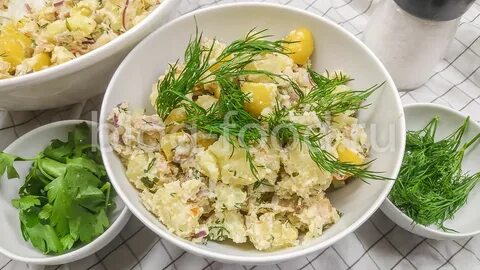 Салат с картошкой с маслом