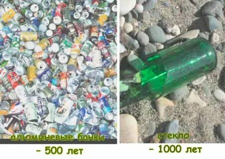 Сколько разлагается стекло