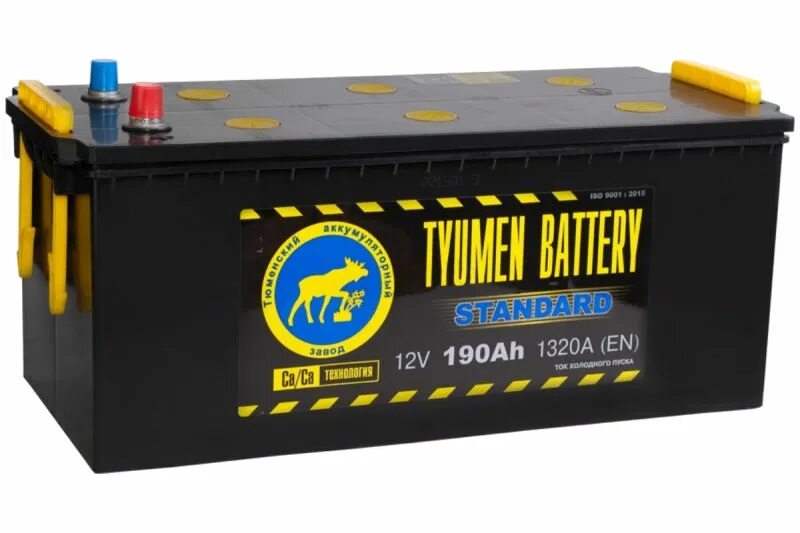 Аккумуляторные батареи тюмень. Tyumen Battery Standard 190 Ач. Tyumen Battery Standard 190а/ч. Аккумулятор Tyumen Battery Standard. АКБ 6ст 190 для КАМАЗА.