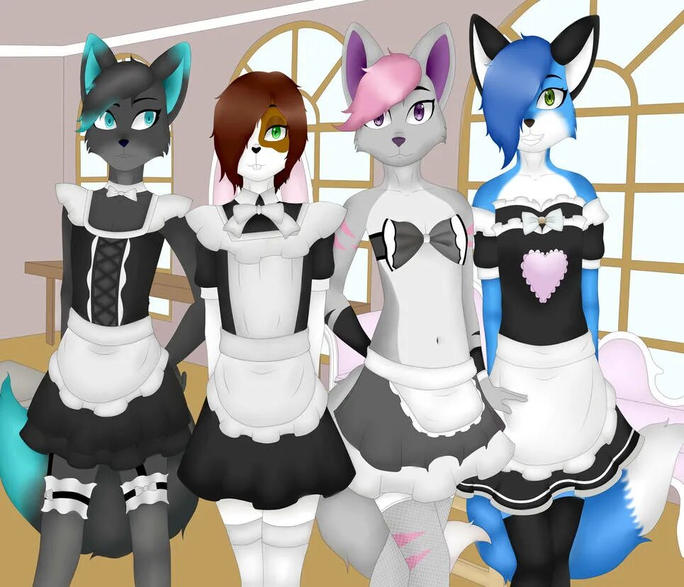 Furry maid. Furry Trap горничная. Фурри фембои горничные. Фурри горничная Fennec. Фурри горничная фембой.