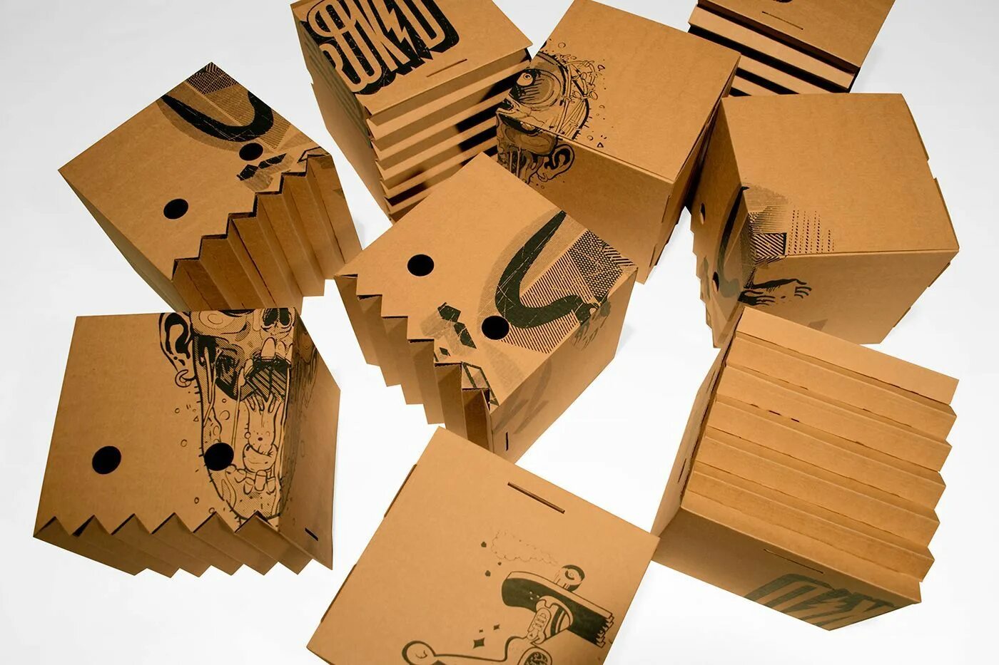 Дизайнерские коробки. Необычная упаковка. Необычные картонные коробки. Креативная упаковка из картона.