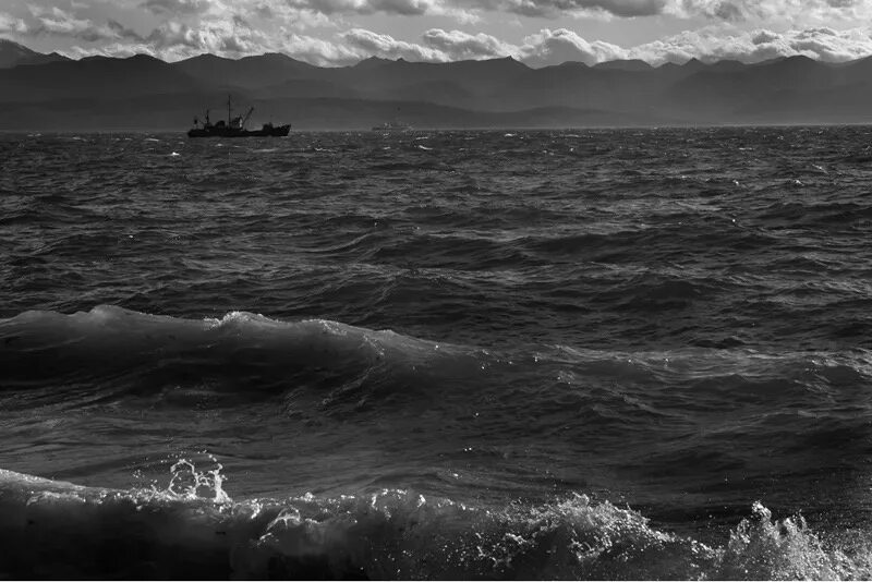 Черно белый океан. Море черно белое. Темное море. Море шторм.