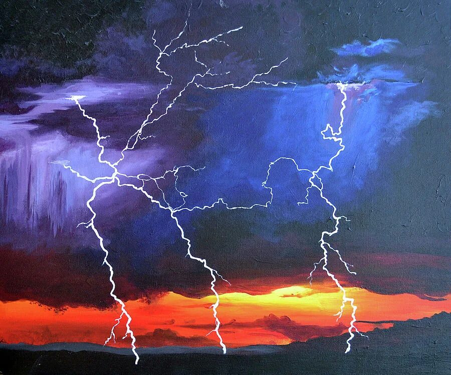Painting lighting. Пейнт шторм. Предвестие бури рисунок.