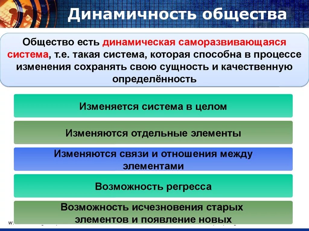 Характер общества россии. Признаки общества как динамической системы. Общество как динамическая система. Динамичность общества как системы. Признаки общества как динамичной системы.