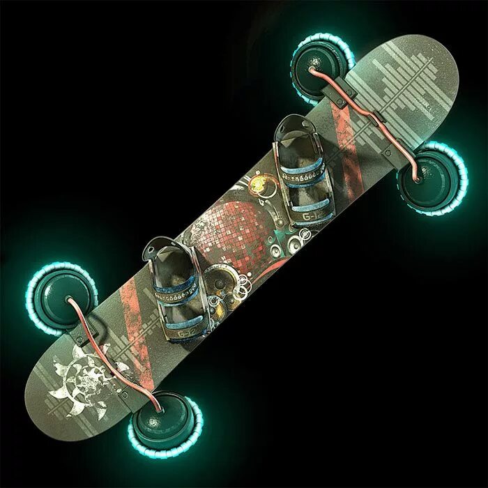 Скейтборд будущего. Киберпанк скейтборд. ховерборд террария. steampunk hoverboard.