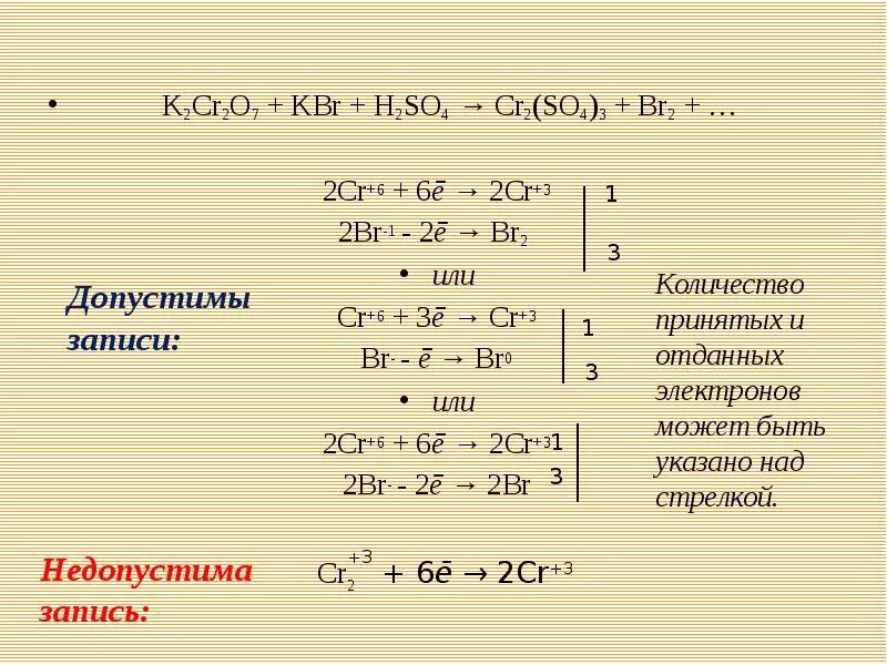 Cr hbr реакция