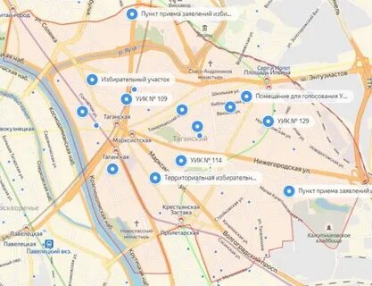Таганская на карте москвы