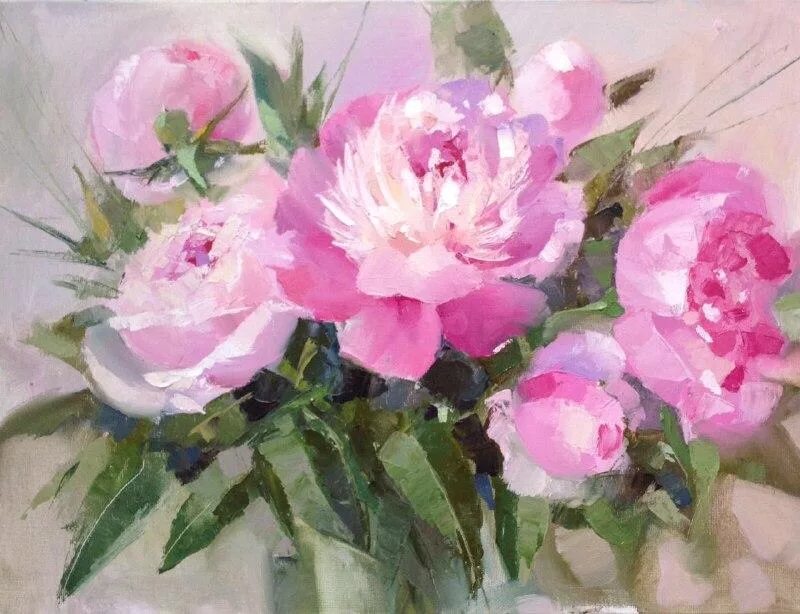 кристина пирекеева пионы мастихином. художник табачковская пионы. пионы акрилом на холсте для начинающих. пионы импасто. пионы гуашью.