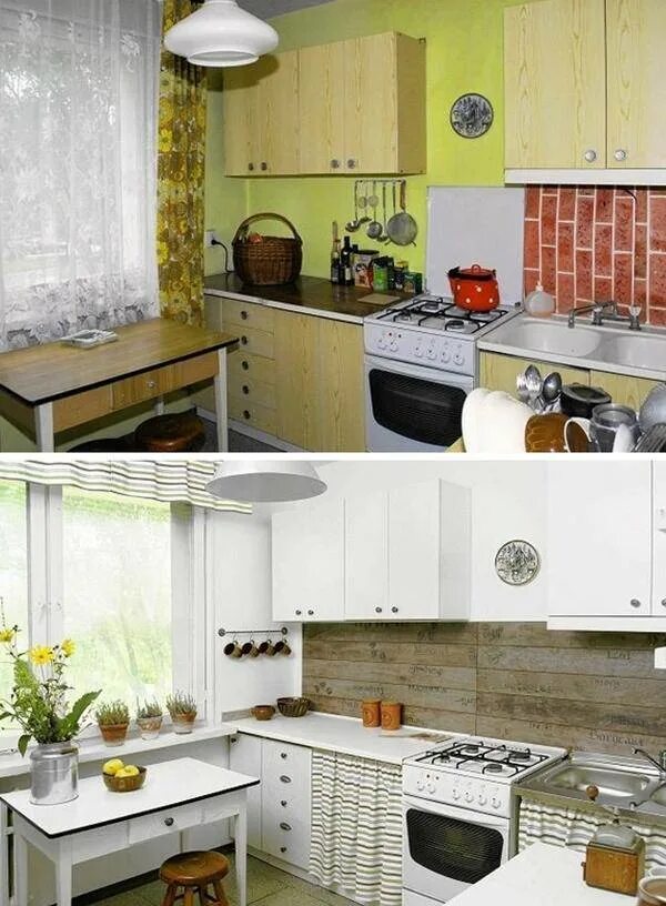 Переделка кухни до и после. Переделка кухонного гарнитура. Бюджетная переделка кухни. Преобразить кухню. Старый кухонный гарнитур.