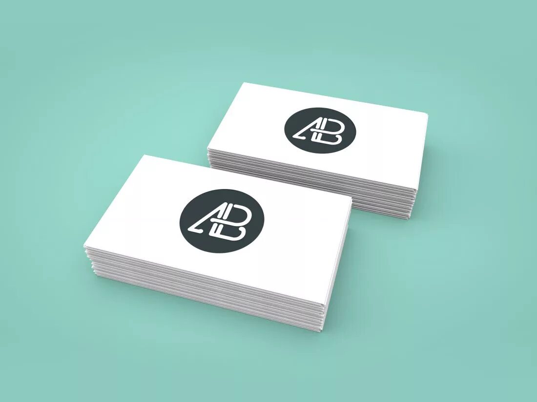 Логотип для визитки. Мокап визитки. Коробка для визиток мокап.